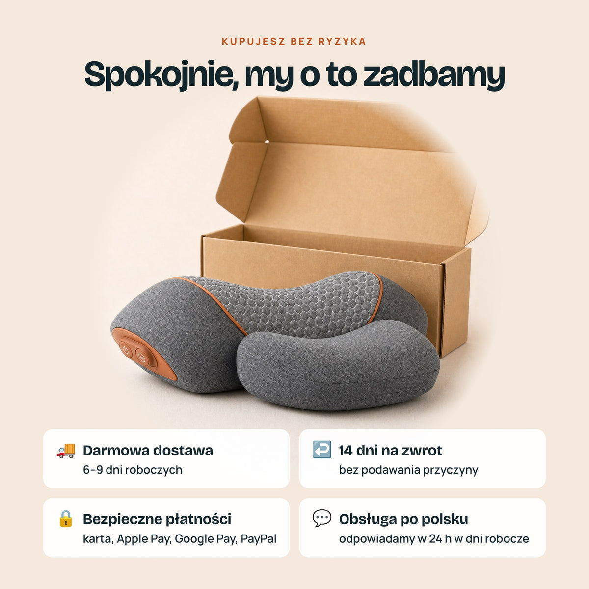 Darmowa dostawa, 14 dni na zwrot, bezpieczne płatności