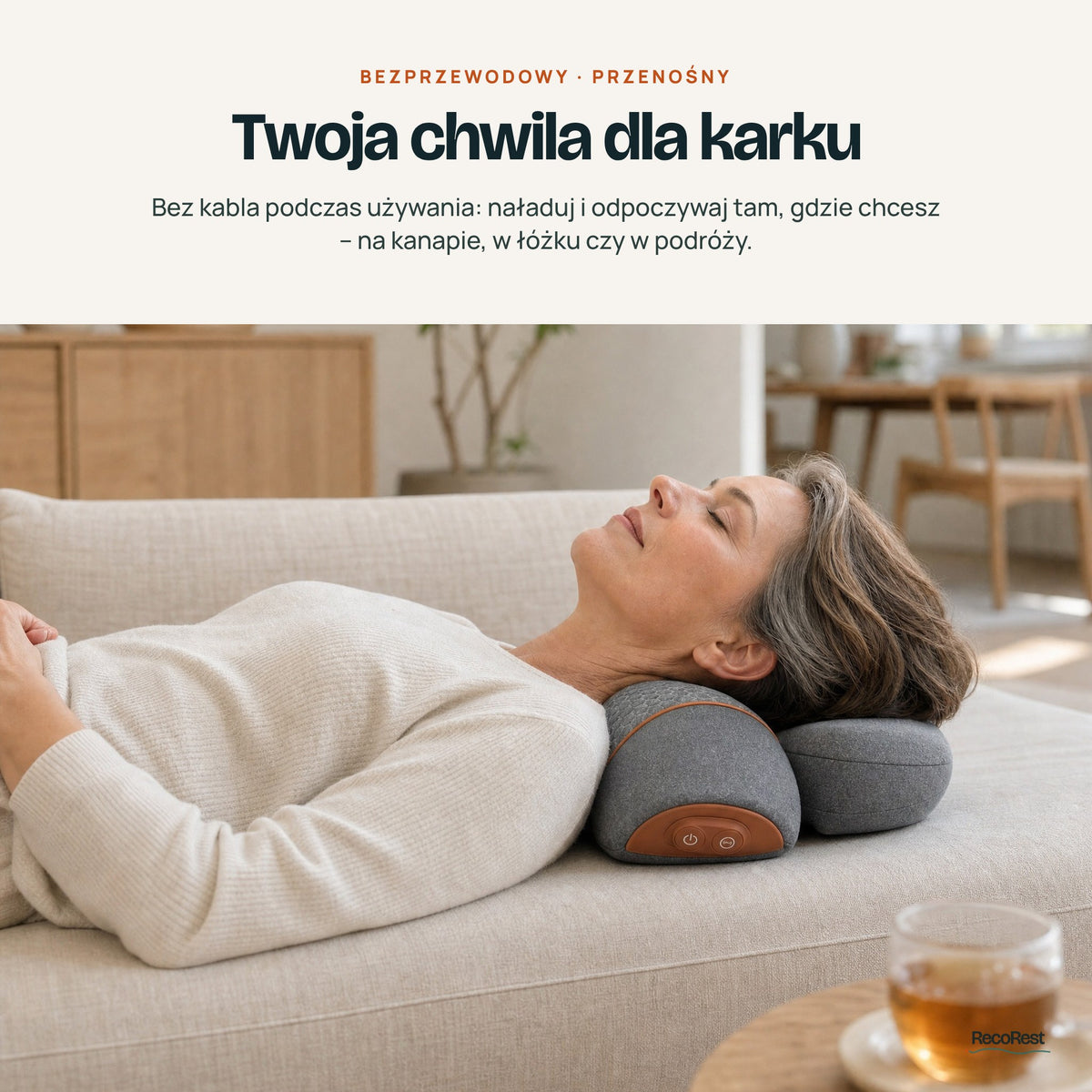 Bezprzewodowy i przenośny masażer szyi